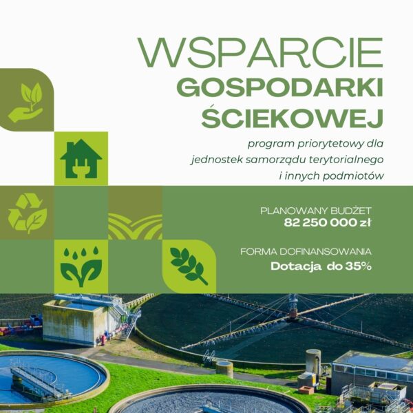 Zdjęcie prezentujące - Otwarcie naboru wniosków – „Wsparcie gospodarki ściekowej – edycja 2025”