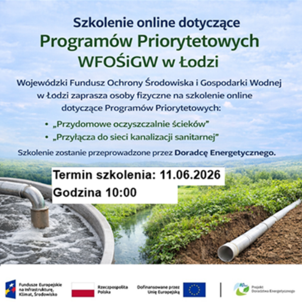 Zdjęcie prezentujące - Szkolenie online dotyczące Programów Priorytetowych WFOŚiGW w Łodzi